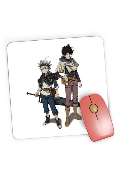OEM Mousepad Gaming Black Clover Asta Yuno Sword Magical World, 21x19 см
