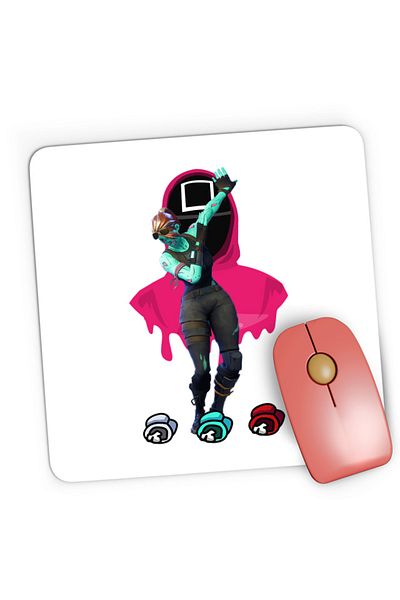 OEM Mousepad Gaming Fortnite Among Us Squid Game Korean Cyber Skin, 21x19 см