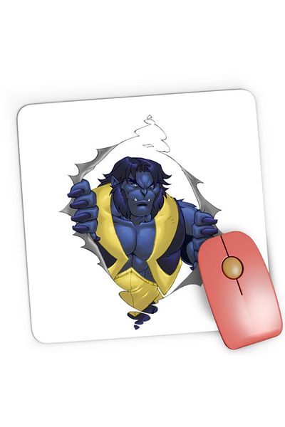 OEM Mousepad Gaming X-men Monster Rip Powerfull Super Hero Cartoons, 21x19 см