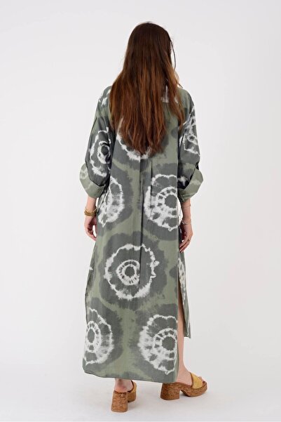 Park Moda 0166 BATİK DESEN GÖMLEK ELBİSE