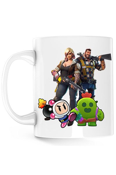 OEM Cana Fortnite Brawl Stars Cactus Bomberman Run, alba, 330 ml