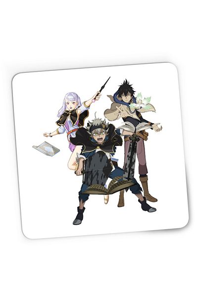 OEM Mousepad Gaming Black Clover Asta Yuno Noelle Spells Books Wizard Academy, 21x19 см