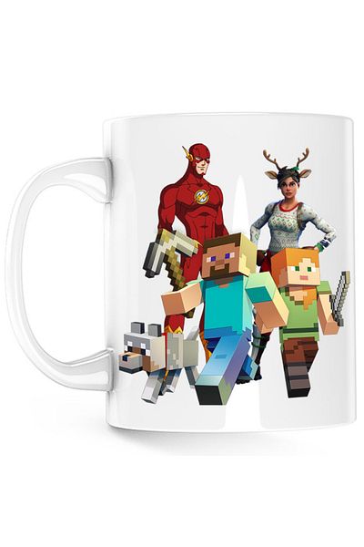 OEM Cana Minecraft Dog Couple Fortnite Flash, alba, 330 ml