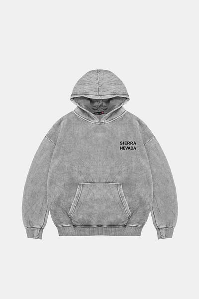 Sekizbiraltı Sierra Nevada Oversize Unisex πλενόμενο λευκό κουκούλα