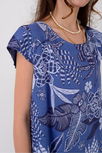 Park Moda 8343 ΚΟΝΤΟ ΛΙΝΟ ΦΟΡΕΜΑ ΤΡΟΠΙΚΟ ΣΧΕΔΙΟ