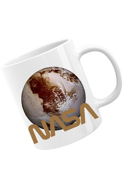 OEM Cana NASA Logo Pluto Planet New Small Dwarf Exo, alba, 330 ml