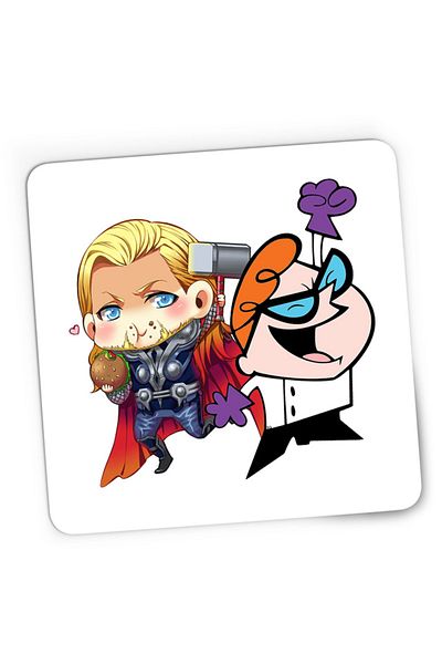 OEM Mousepad Gaming Thor Dexter Cartoons Hero Genius, 21x19 см