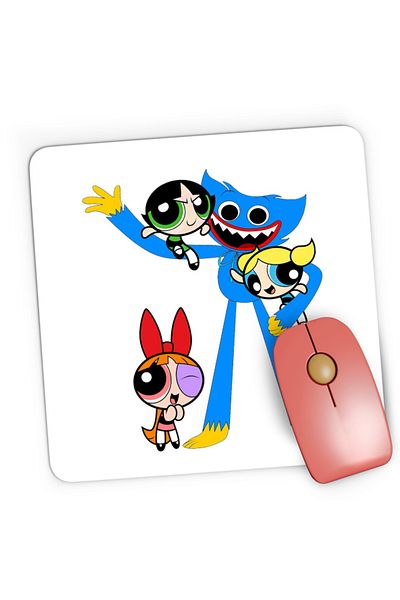 OEM Mousepad Gaming Huggy Wuggy Powerpuff Girls Funny Play Childish, 21x19 см