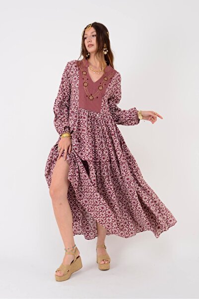 Park Moda AN10619 MARIN GARNI ΛΕΠΤΟΜΕΡΗ ΦΟΡΕΜΑ ΜΕ ΣΤΡΟΓΓΥΛΟ ΣΤΡΟΓΓΥΛΟ ΣΧΕΔΙΟ