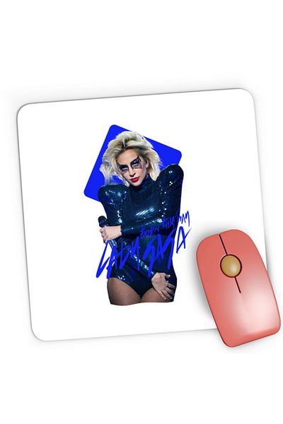 OEM Mousepad Gaming Lady Gaga Stefani Joanne Bad Romance American Artist, 21x19 см