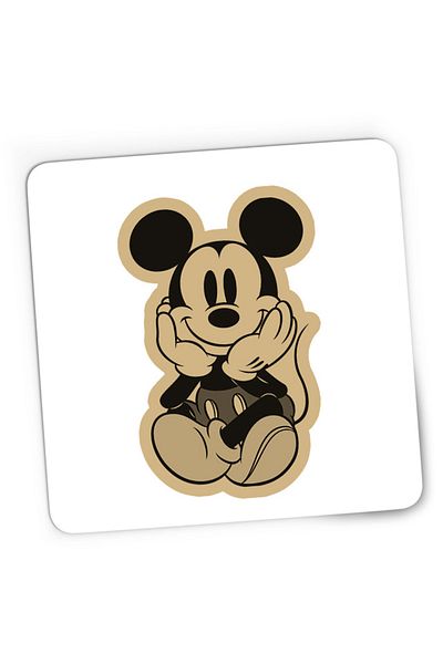 OEM Mousepad Gaming Mickey Mouse Disney Retro Sitting Playful Funny, 21x19 см