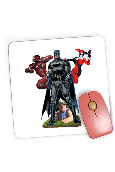 OEM Mousepad Gaming Clash of Clans Mine Batman Joker Woman Troll, 21x19 см