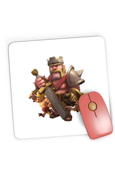 OEM Mousepad Gaming Clash of Clans Gameplay Rotation Heroes Special Abilities, 21x19 см