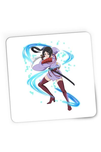 OEM Mousepad Gaming DanMachi Yamato Mikoto Japanese Mood Katana Samurai, 21x19 cm
