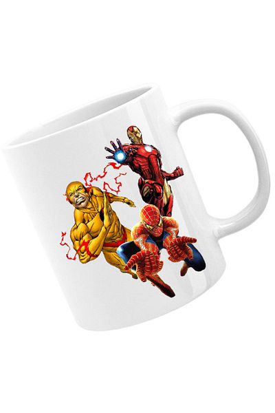 OEM Cana Spiderman Ironman Flash Heroes Save Earth, alba, 330 ml