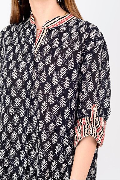 Park Moda AN10557 MARIN GARNİ DETAYLI KISA ELBİSE