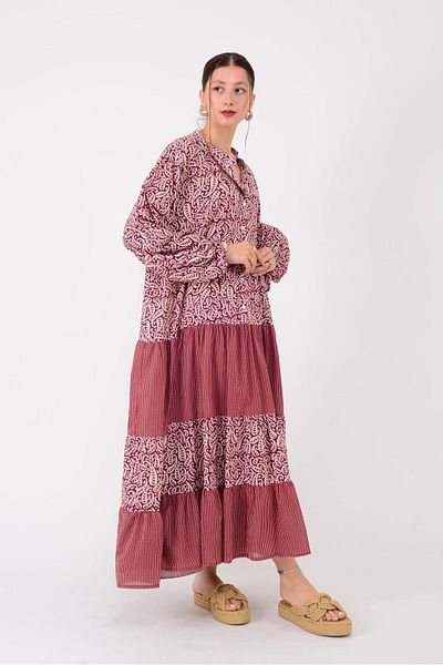 Park Moda AN10634 ROCHIE DETALIE MARINĂ