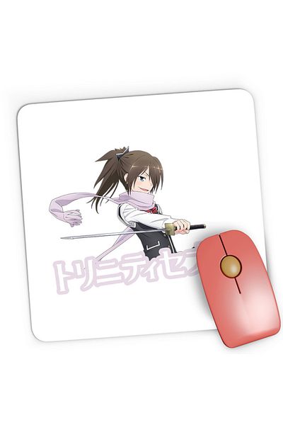 OEM Trinity Seven Kazama Levi Samurai Japan Anime Otaku Gaming Mousepad, 21x19 cm