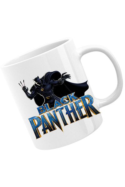 OEM Cana Black Panter Logo Marvel Superpower, alba, 330 ml