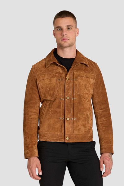 svelg Suede Trucker - Men's Suede Jacket