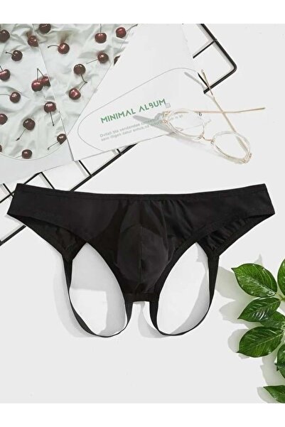 Genel Markalar Erkek Fantazi Siyah Jockstrap İç Giyim