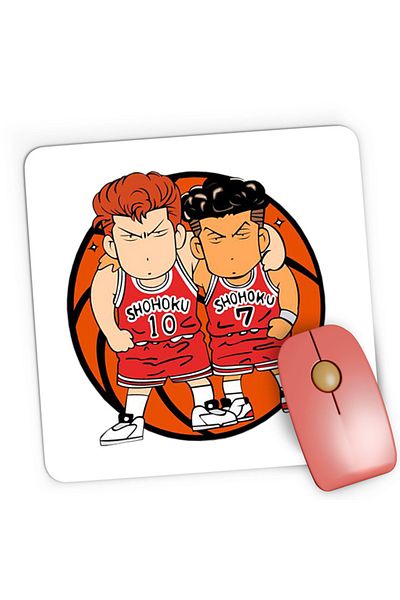 OEM Mousepad Gaming Slam Dunk Sakuragi Rukawa Anime, 21x19 cm