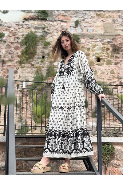 Park Moda AN10605 ΦΟΡΕΜΑ MARIN ΜΕ ΣΧΕΔΙΟ ΛΟΥΛΟΥΔΙΑΣ ΜΕ ΛΑΓΟΥΣ Υ