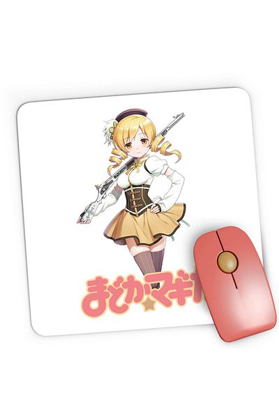 OEM Mousepad Gaming Madoka Magica Mami Fire Lovely Group Shield, 21x19 см
