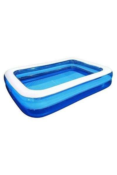 Intex Rectangular Inflatable Pool, For Outdoor Use, 200 x 150 x 50 Cm, Blue/White