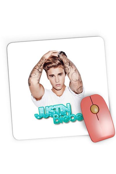 OEM Mousepad Gaming Justin Bieber Actor Tattoo Logo, 21x19 см