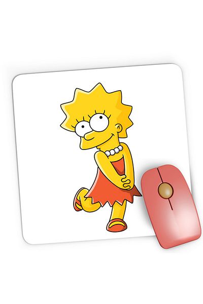 OEM Mousepad Gaming The Simpsons Maggie Lisa Daugher Mom Dress, 21x19 см