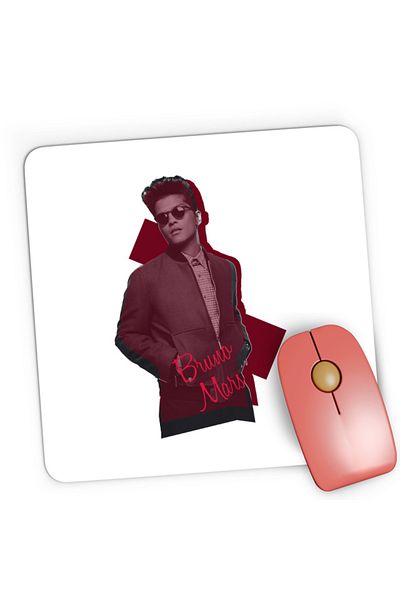 OEM Mousepad Gaming Bruno Mars Cool Vintage Style Actor Singer, 21x19 см