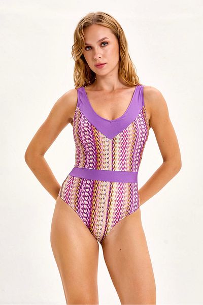 Argento 0558-2079 Women's V-Neck Swimsuit