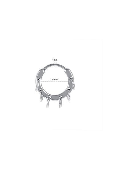 Viking 316L Steel Unisex Earrings with Ring Accessories