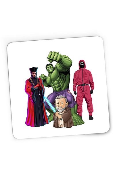 OEM Mousepad Gaming Hulk Obi Wan Kenobi Squid Game Star Trek, 21x19 см