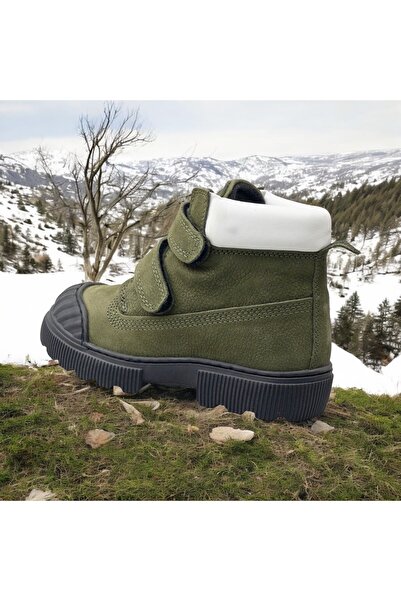 JOJO KIDS çocuk ortopedik bot , 100 % 100 hakiki deri bot , su geçirmez , cırtlı çizme , kaymaz taban