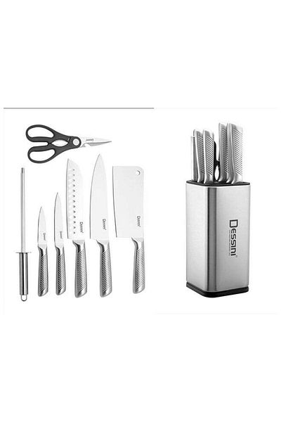 Dessini 9-Piece Kitchen Knife Set With Stainless Steel Block