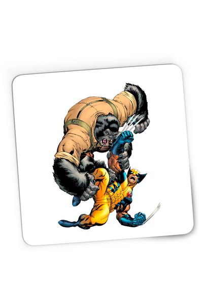 OEM Mousepad Gaming X-men DC Comic Books Fight Gorilla Claws Muscles, 21x19 см