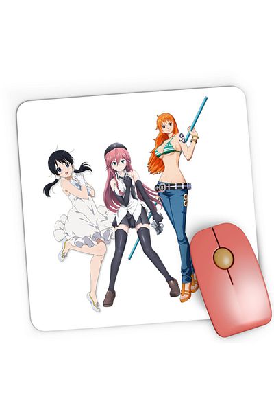 OEM Mousepad Gaming Trinity Seven One Piece Nami Anime Waifu, 21x19 см
