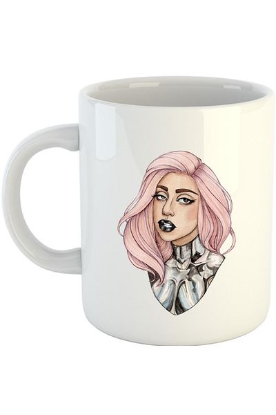 OEM Cana Lady Gaga Draw Beautiful Model Fashion Design, alba, 330 ml