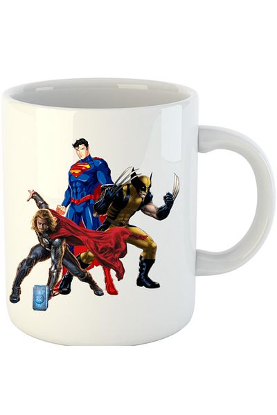 OEM Cana Thor Marvel Wolverine Superman Axe Superhero, alba, 330 ml