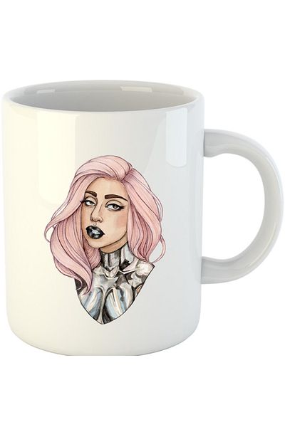 OEM Cana Lady Gaga Draw Beautiful Model Fashion Design, alba, 330 ml