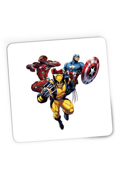 OEM Mousepad Gaming Wolverine Captain America Ironman Superheroes, 21x19 см