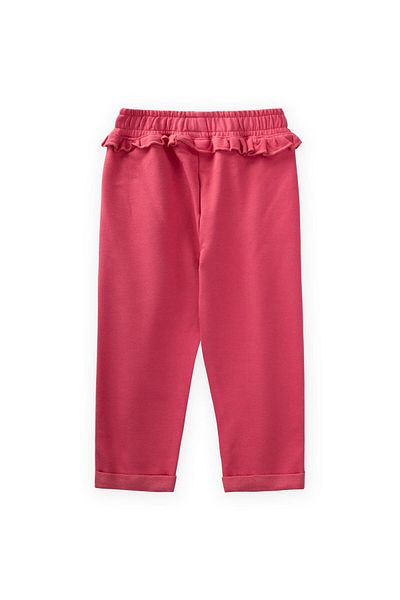 Cigit Ruffle Tracksuit 1-5 Years K Pink