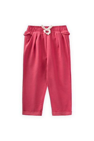 Cigit Ruffle Tracksuit 1-5 Years K Pink