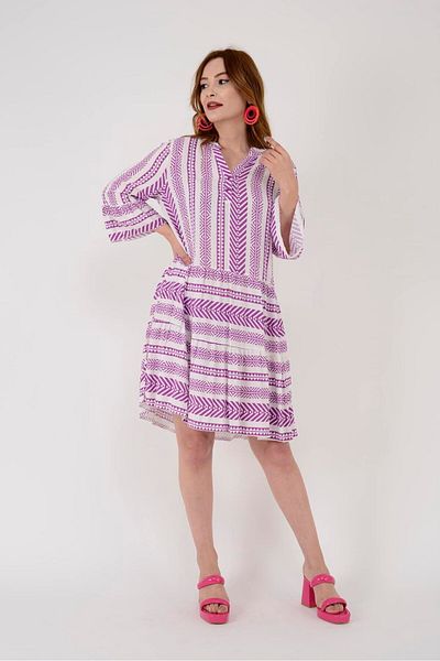 Park Moda AN10430 FLORA ΚΟΝΤΟ ΦΟΡΕΜΑ ΜΕ ΣΤΡΟΦΑΛΟΥΣ