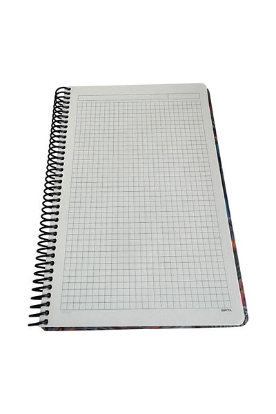 Polin Istanbul Notes Spiral Notebook, Decorative Istanbul Design, 17X24Cm, 80 Sheets, Checkered, Hard Cover