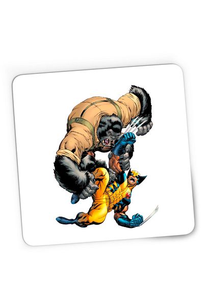 OEM Mousepad Gaming Wolverine Fight Monkey Monster Protect Humans, 21x19 см
