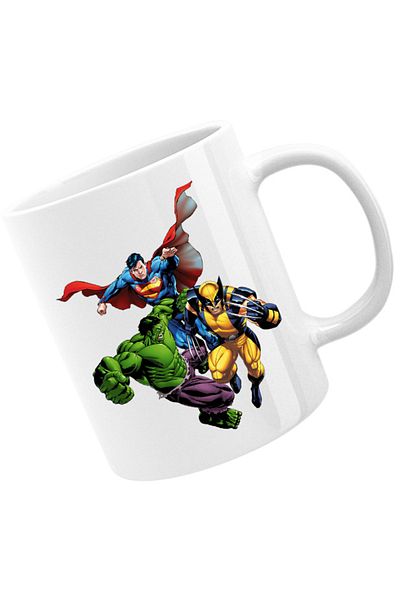 OEM Cana Hulk Wolverine Superman Marvel Super Powers Heroes, alba, 330 ml