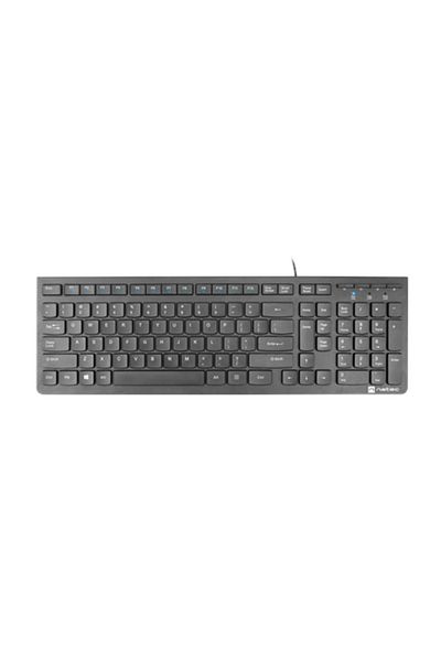 Dynatech Natec | Klawiatura | Discus 2 Slim | Standardowa | Przewodowa | USA | Czarna | USB 2.0 | 424 g
